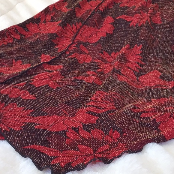 Lee Anderson Floral Red and Black Sleeveless Dress M - Picture 4 of 16